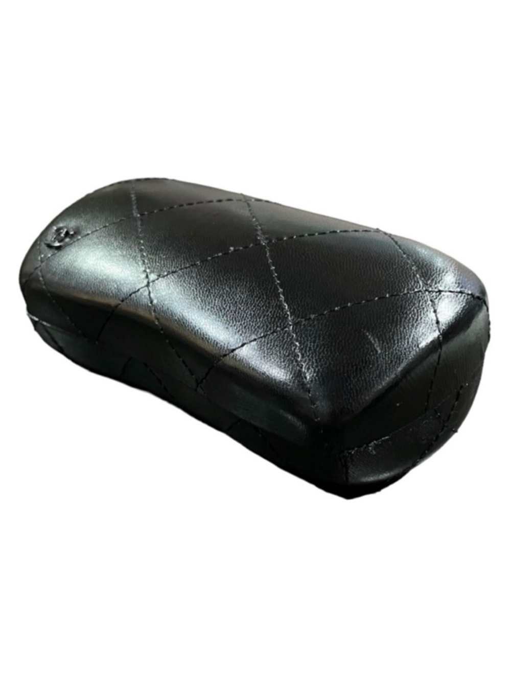 CHANEL Authentic Matelassé Black Leather Glasses Case - Picture 6 of 9